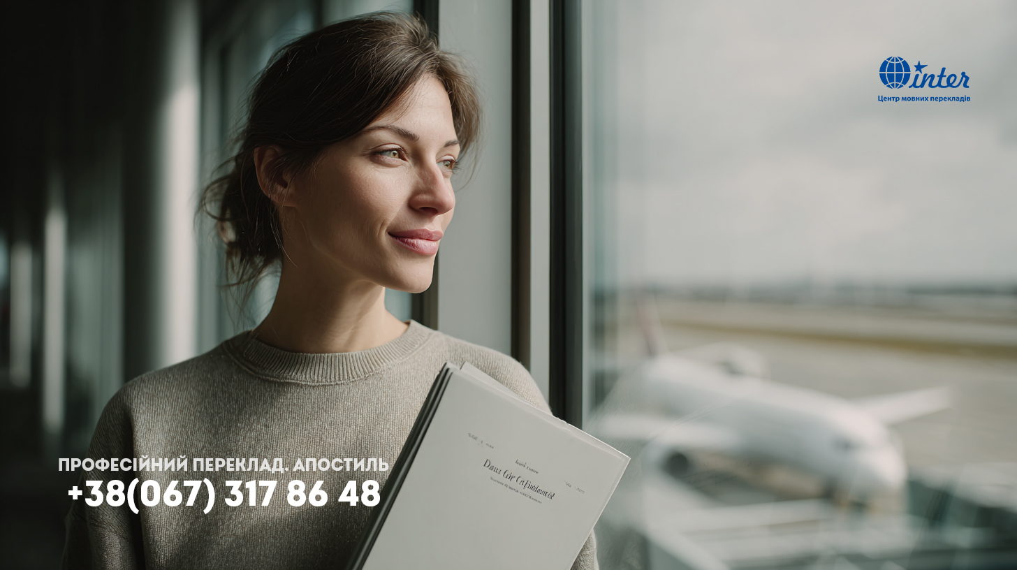 жінка зі свідоцтвом про смерть